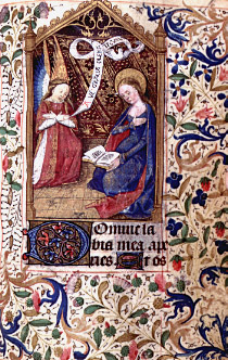 Image of Annunciation Miniature from Johns Hopkins MS R7